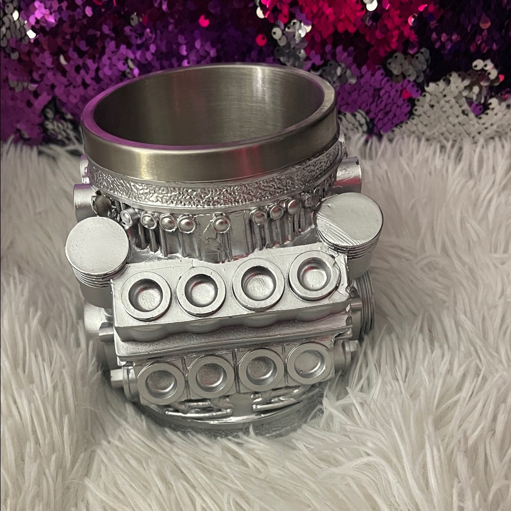 Silver Engine Design Mug - Picture 2 of 5